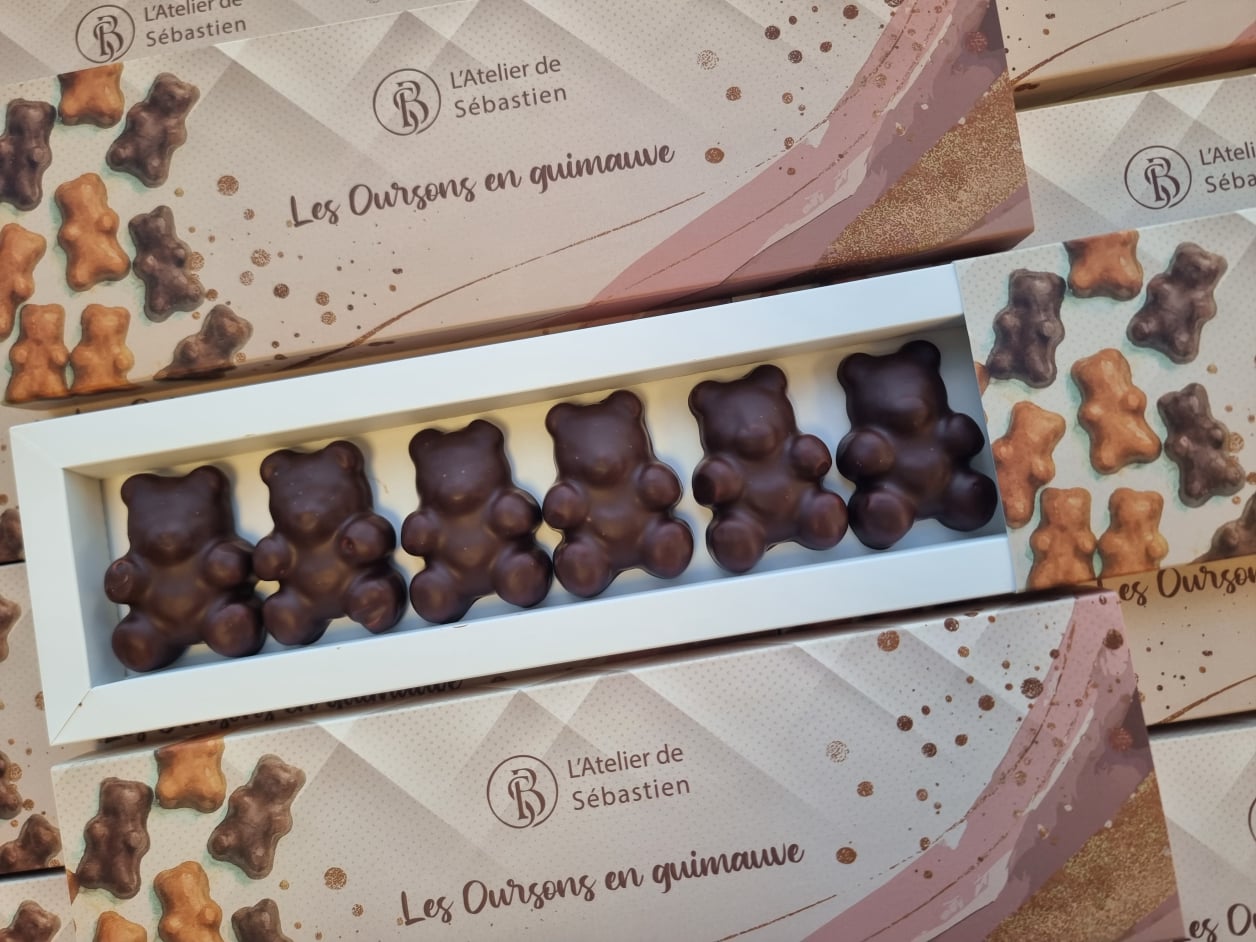 Ourson guimauve chocolat chocolatier Colombiers herault