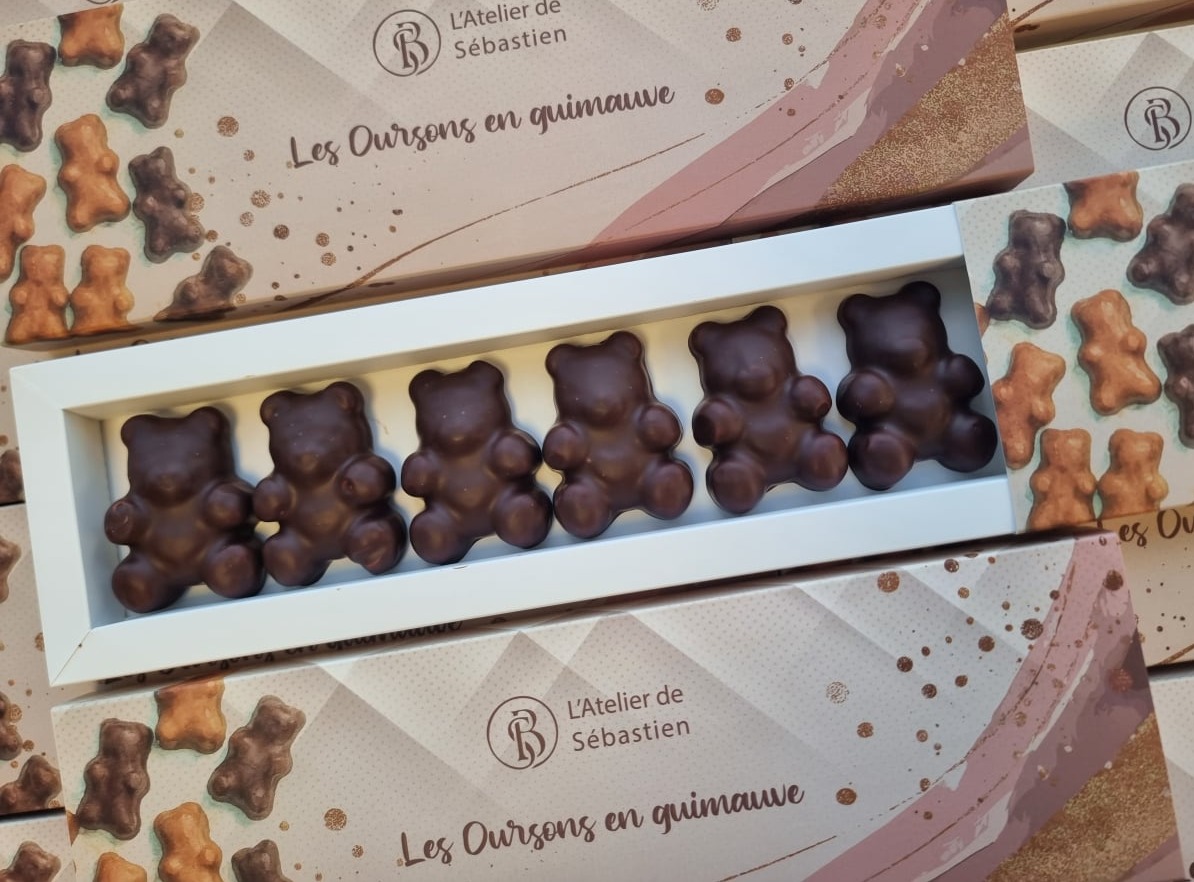 Ourson guimauve chocolatier artisanal fait maison colombiers 34