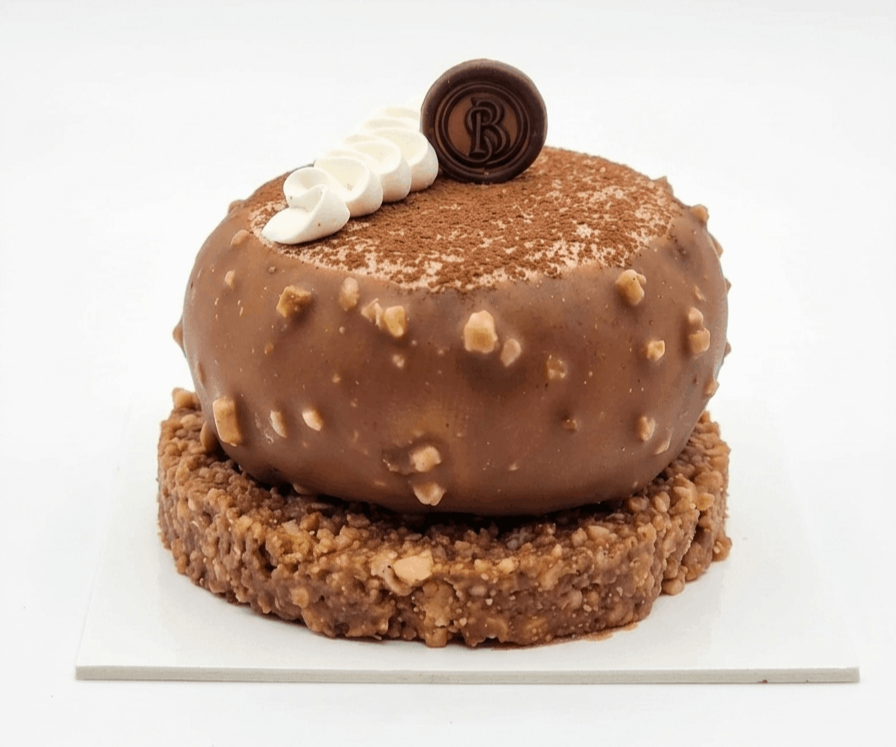 Chocolat, tonka, noisettes, caramel vegan- Pâtisserie Sébastien Bosc