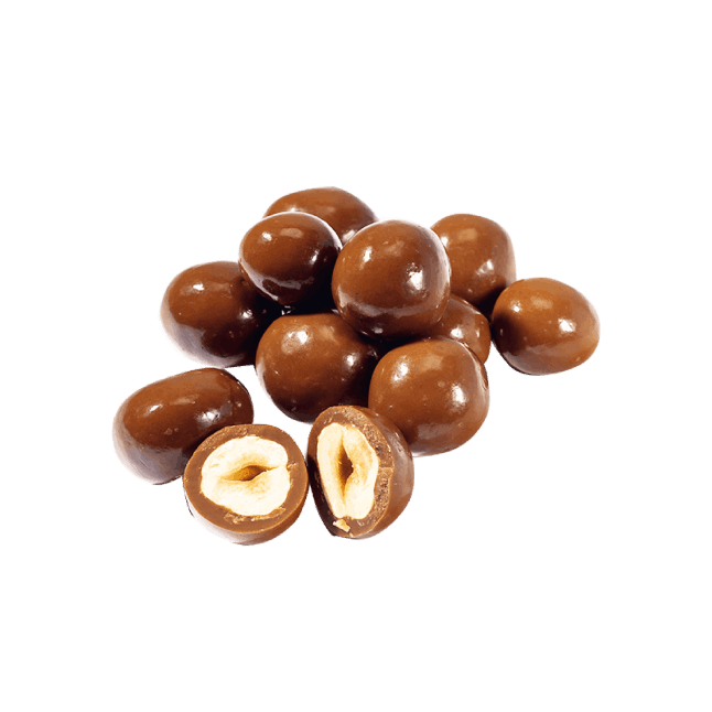 Noisettes enrobées de chocolat