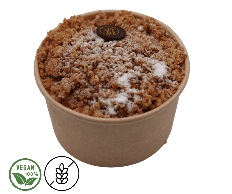 crumble pomme vanille vegetale vegan sans gluten patissier colombiers herault