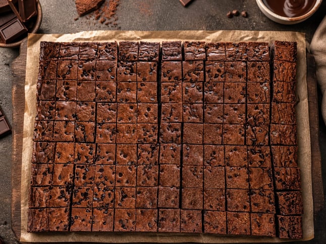plaque de brownies